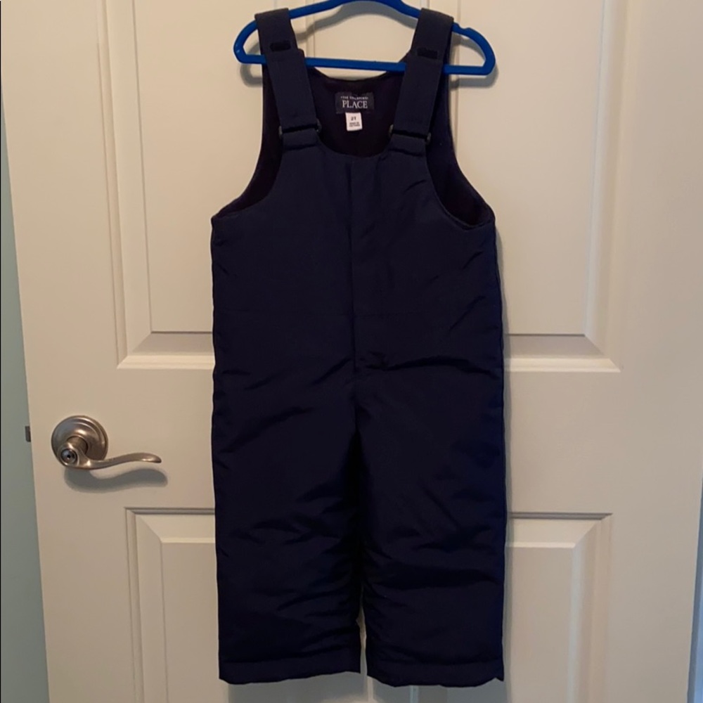 The Children’s Place Navy snowsuit bib overalls.